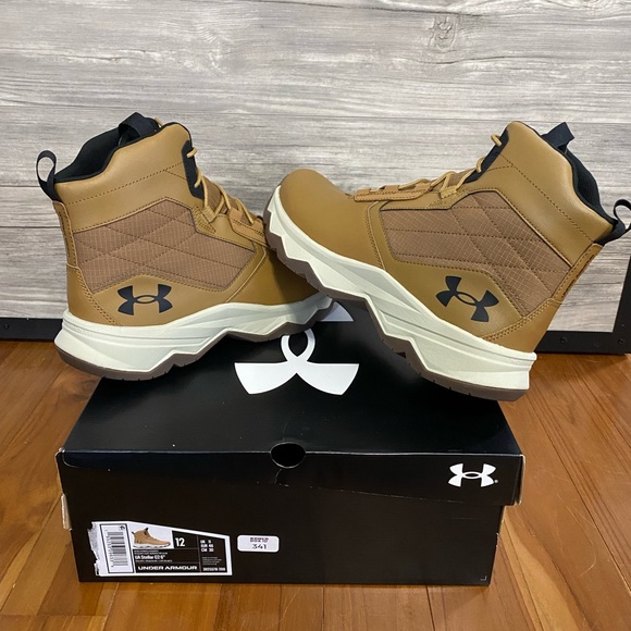 Under Armour Men’s Tan and Black High-Top Outdoor Boots